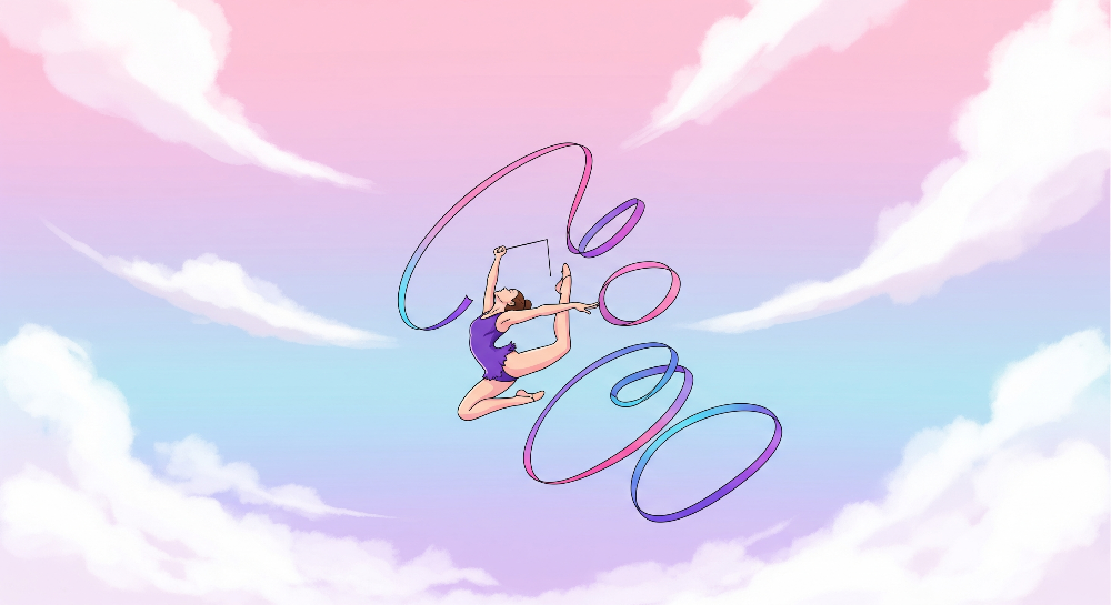 Rhythmic Gymnast Ribbon Dancer Wall Mural