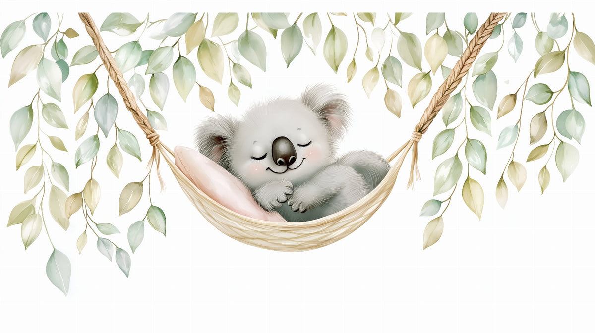 Sleepy Koala in a Hammock Wall Mural