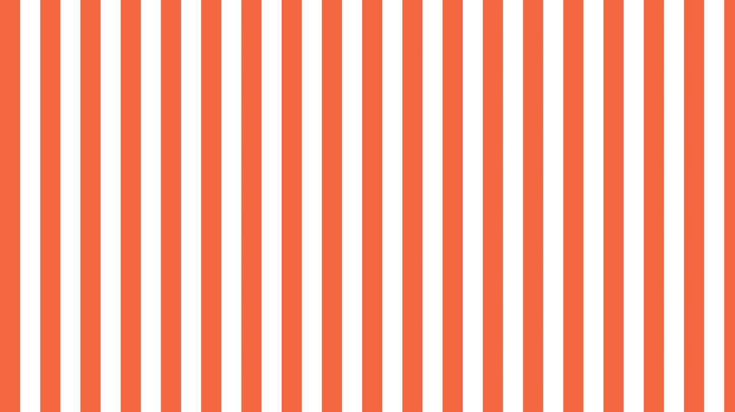 Kids-Mundo orange and white vertical stripe artwork, flat design view.