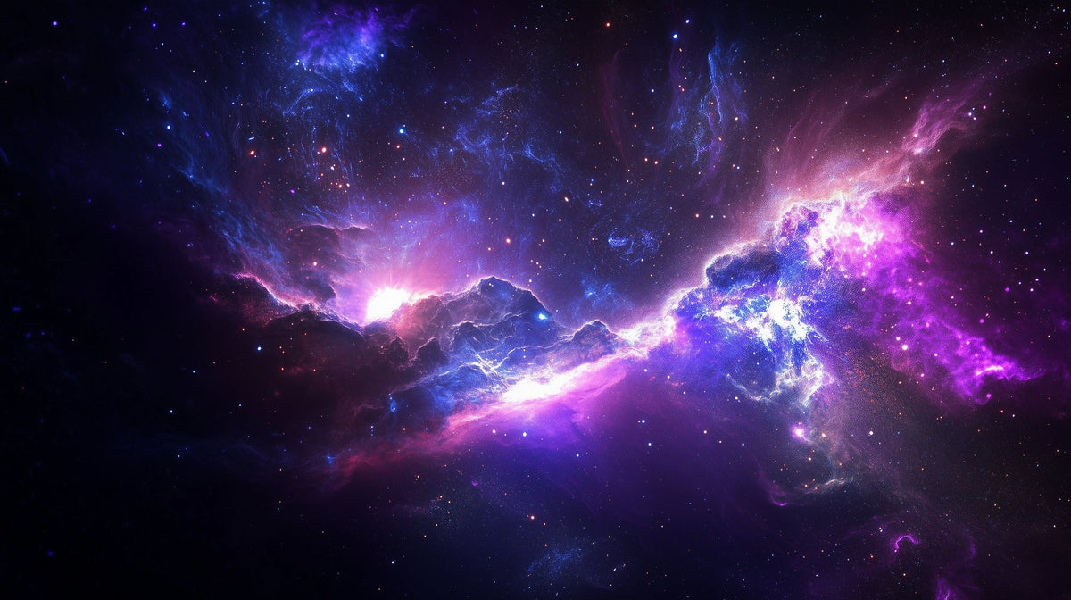 Purple Galaxy Nebula Wall Mural