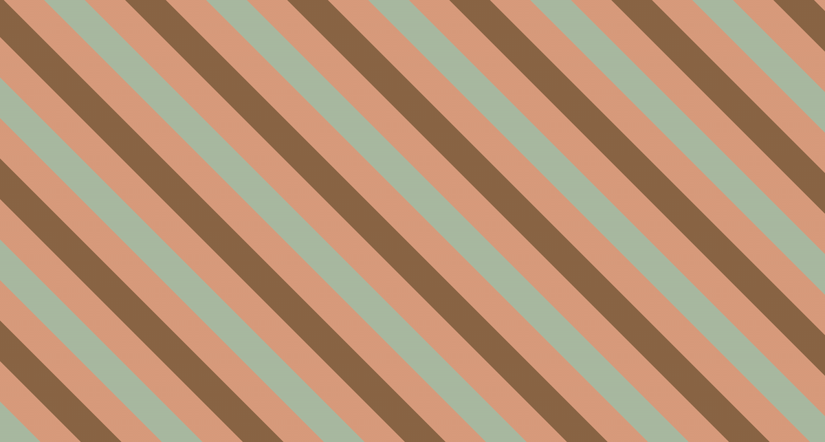Sage, Terracotta and Brown Diagonal Stripe Wall Mural