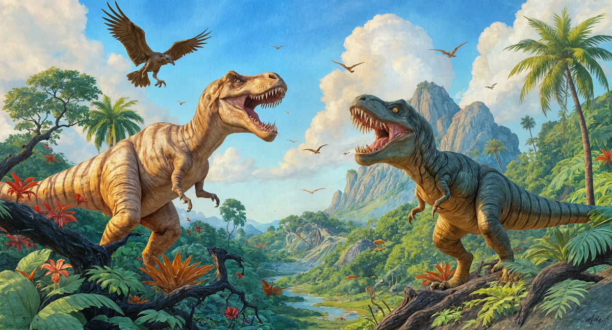 Roaring T-Rex Showdown Wall Mural