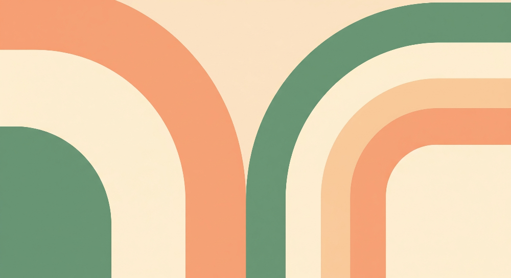 Terracotta Rainbow Arches Wall Mural