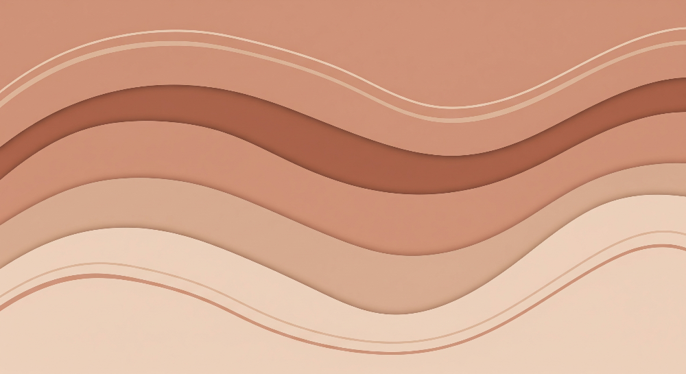 Soft Terracotta Wave Wall Mural