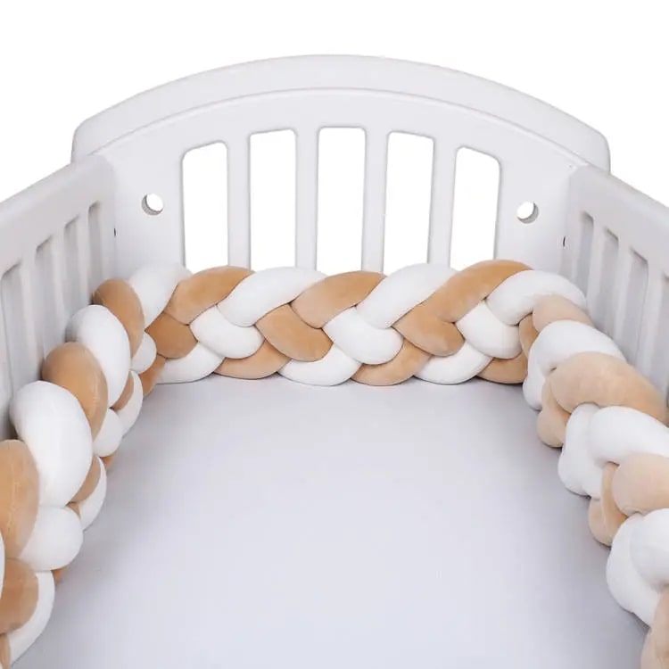 Braided Baby Bed Bumper | Soft Cotton Safety Protector
