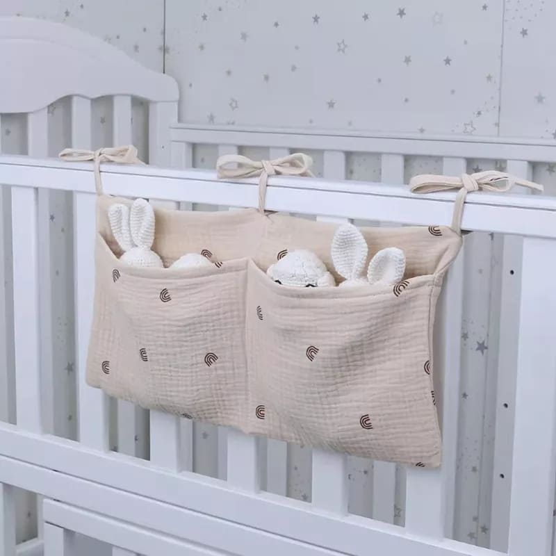 Baby Bed Storage Organizer | Soft, Breathable, Multi-Compartment Design