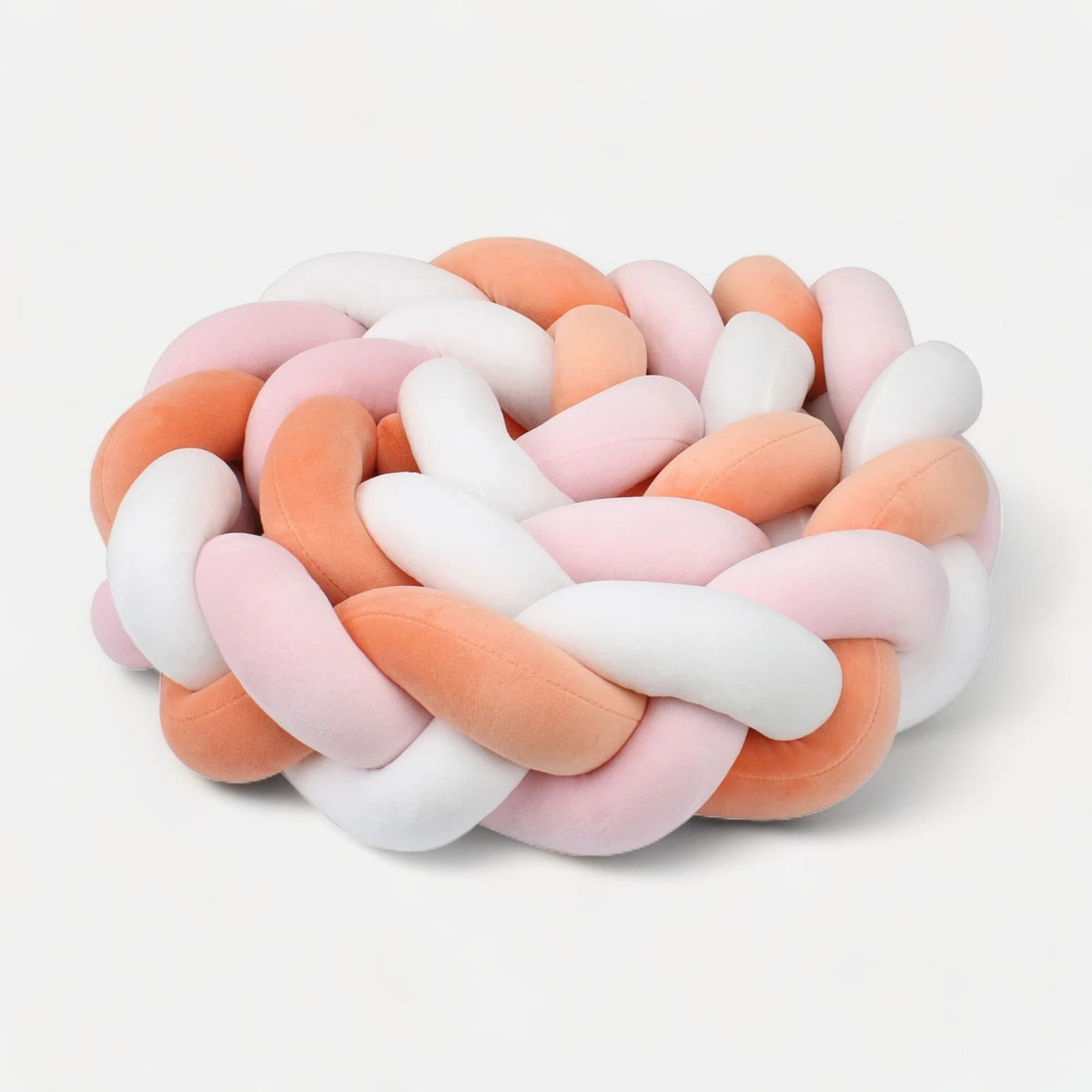 Coral Braided Crib Bumper | Soft, Stylish, and Safe Protection