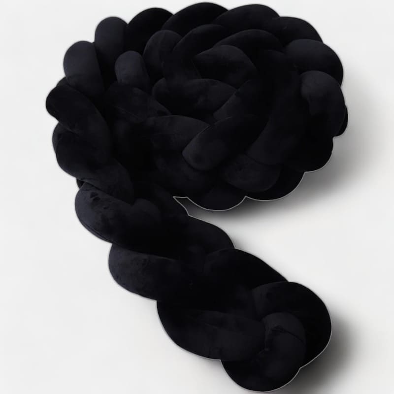 Braided Bed Bumper for Adults | Soft Velvet Protection for Sleep Comfort