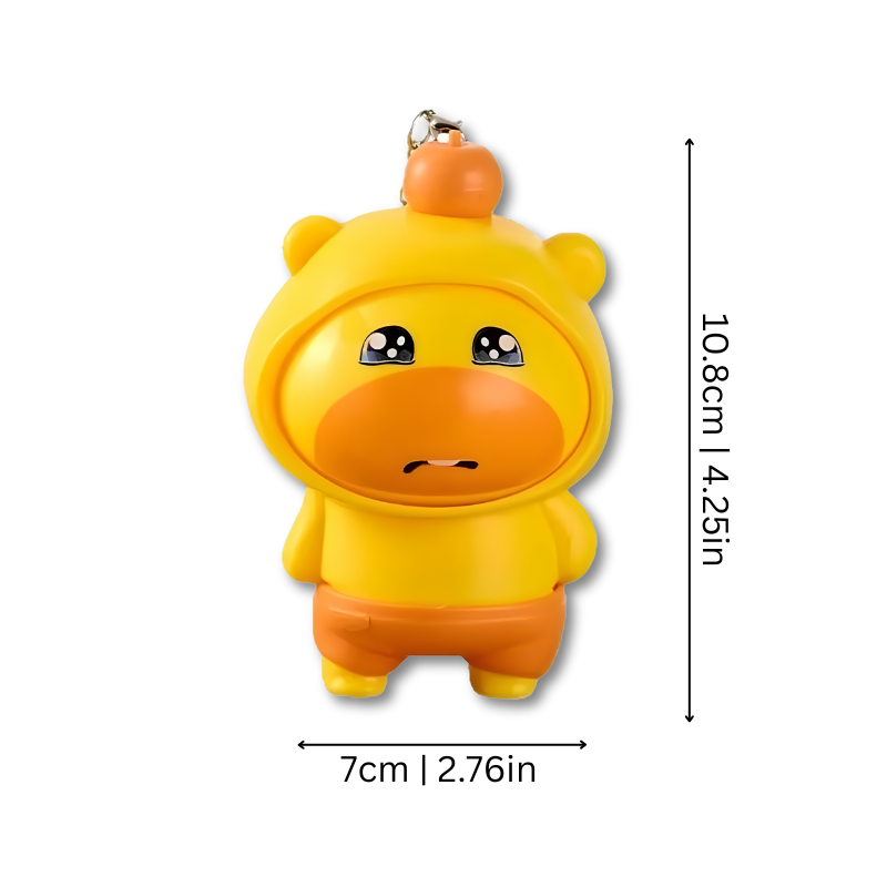 Fidget Keychain Toy | Adorable 3-Faced Stress Reliever