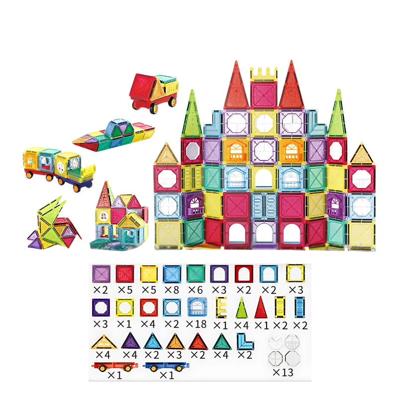 Magnetic Building Blocks Set | Stimulates Creativity and Learning