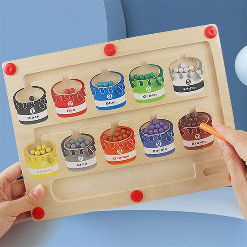 Montessori Magnetic Maze Toy | Enhances Color Recognition & Coordination