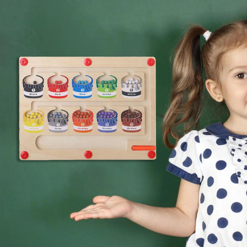 Montessori Magnetic Maze Toy | Enhances Color Recognition & Coordination
