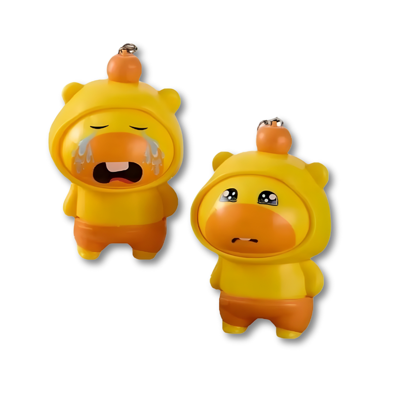 Fidget Keychain Toy | Adorable 3-Faced Stress Reliever