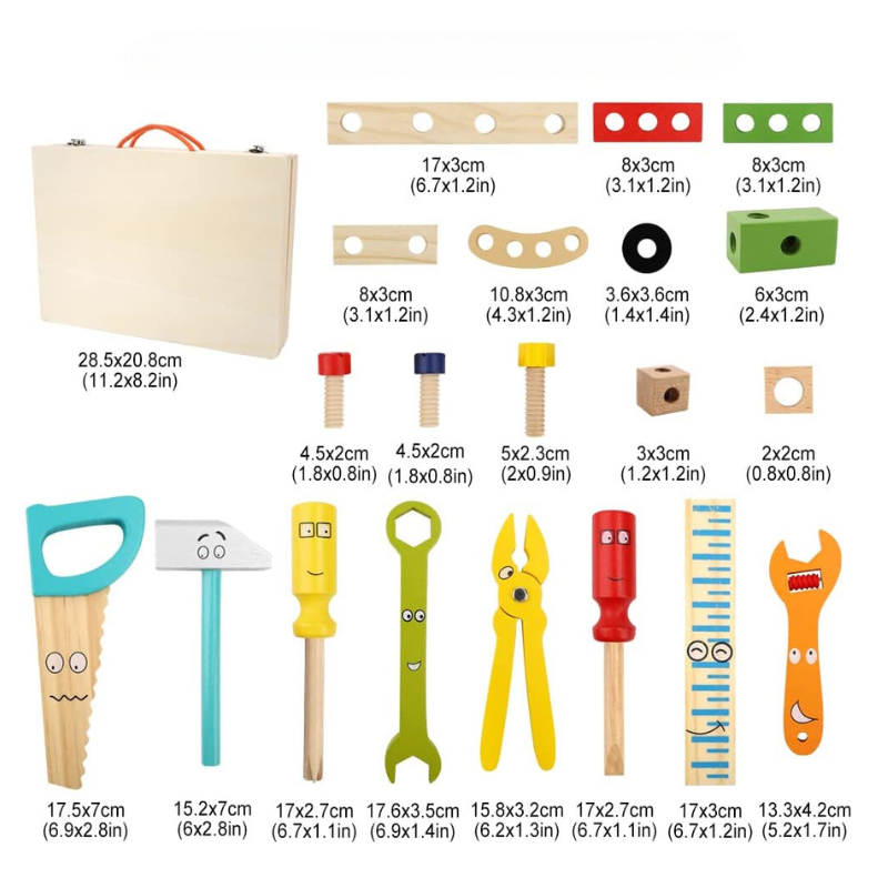 Montessori Wooden Toolbox | Safe, Eco-Friendly Creative Learning