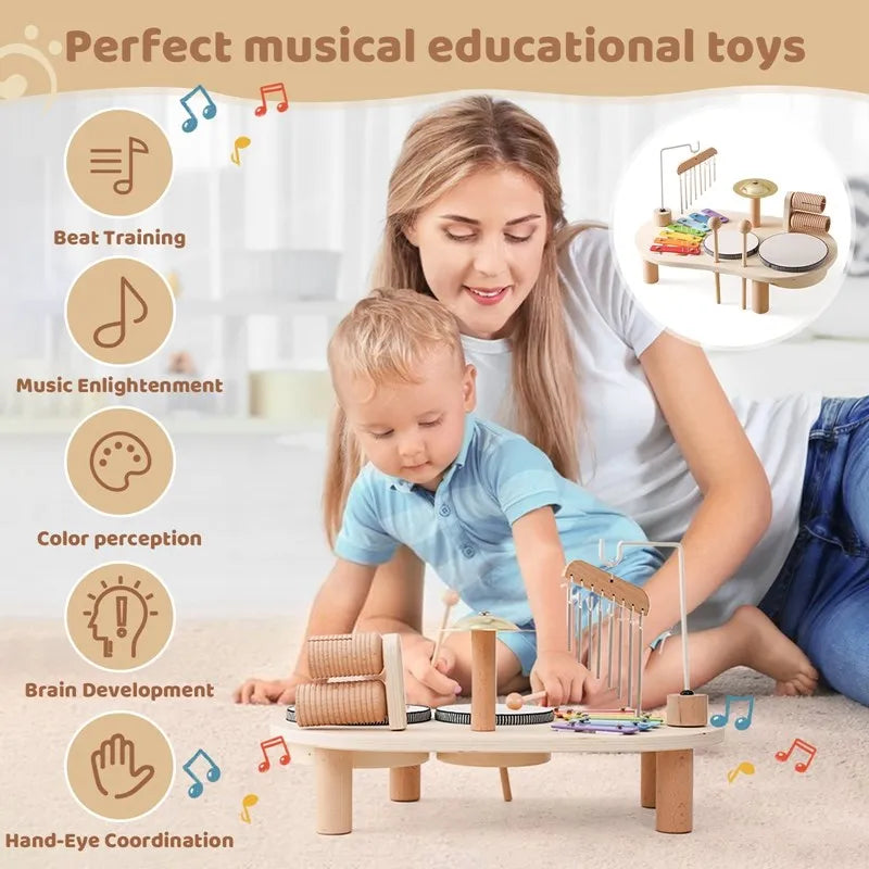 Wooden Musical Toy Set | Engaging Sound Exploration for Toddlers
