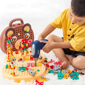 Kids’ Builder Toolbox Set | 205+ Puzzle Pieces for Creativity