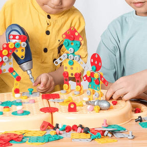 Kids’ Builder Toolbox Set | 205+ Puzzle Pieces for Creativity