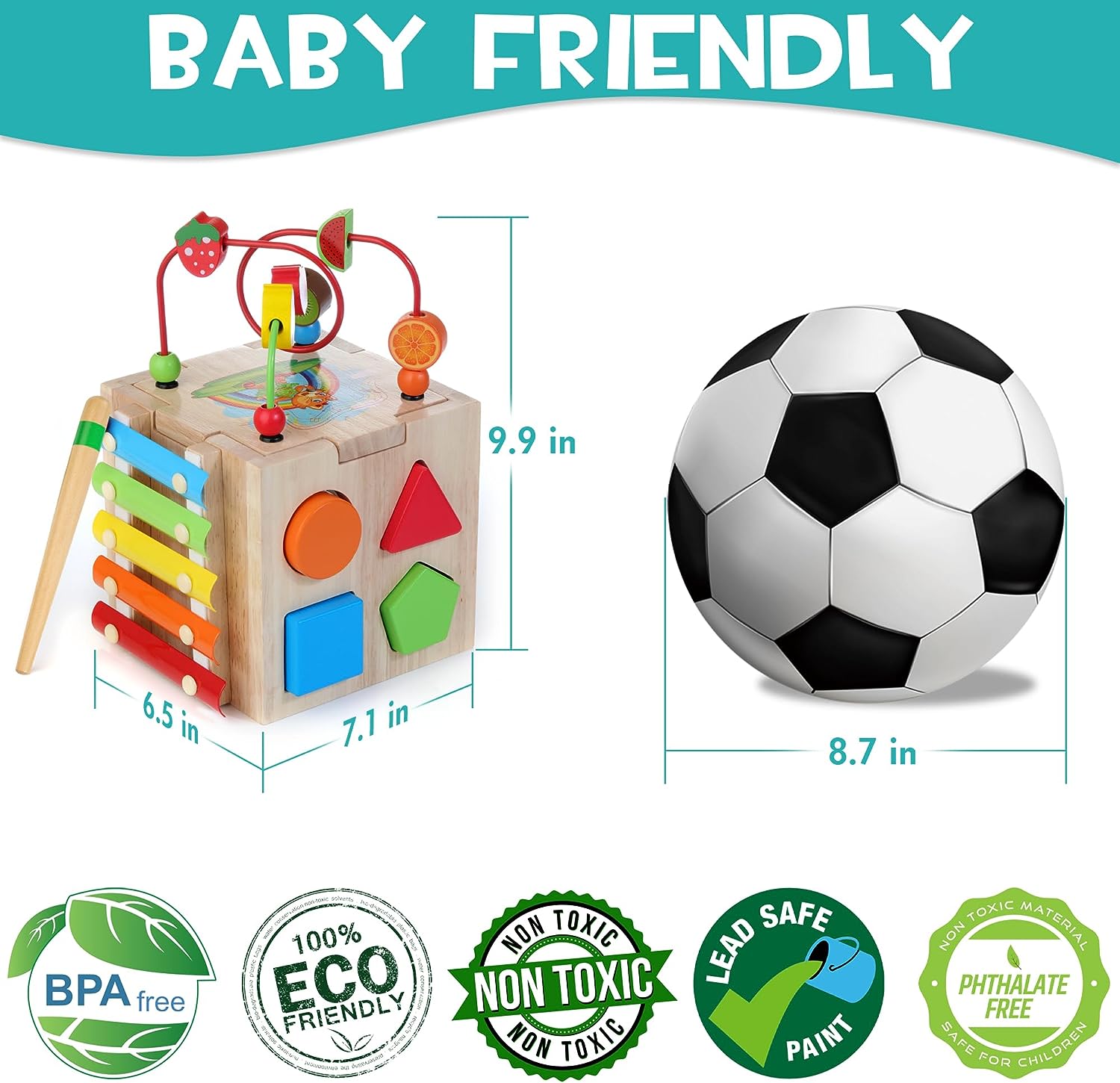 Montessori Activity Cube | 8 Engaging Learning Games for Toddlers