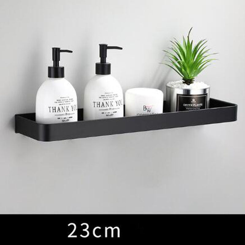 Black Aluminum Wall Shelf | Modern Minimalist Space-Saving Design