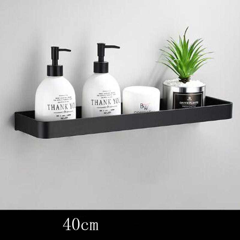 Black Aluminum Wall Shelf | Modern Minimalist Space-Saving Design