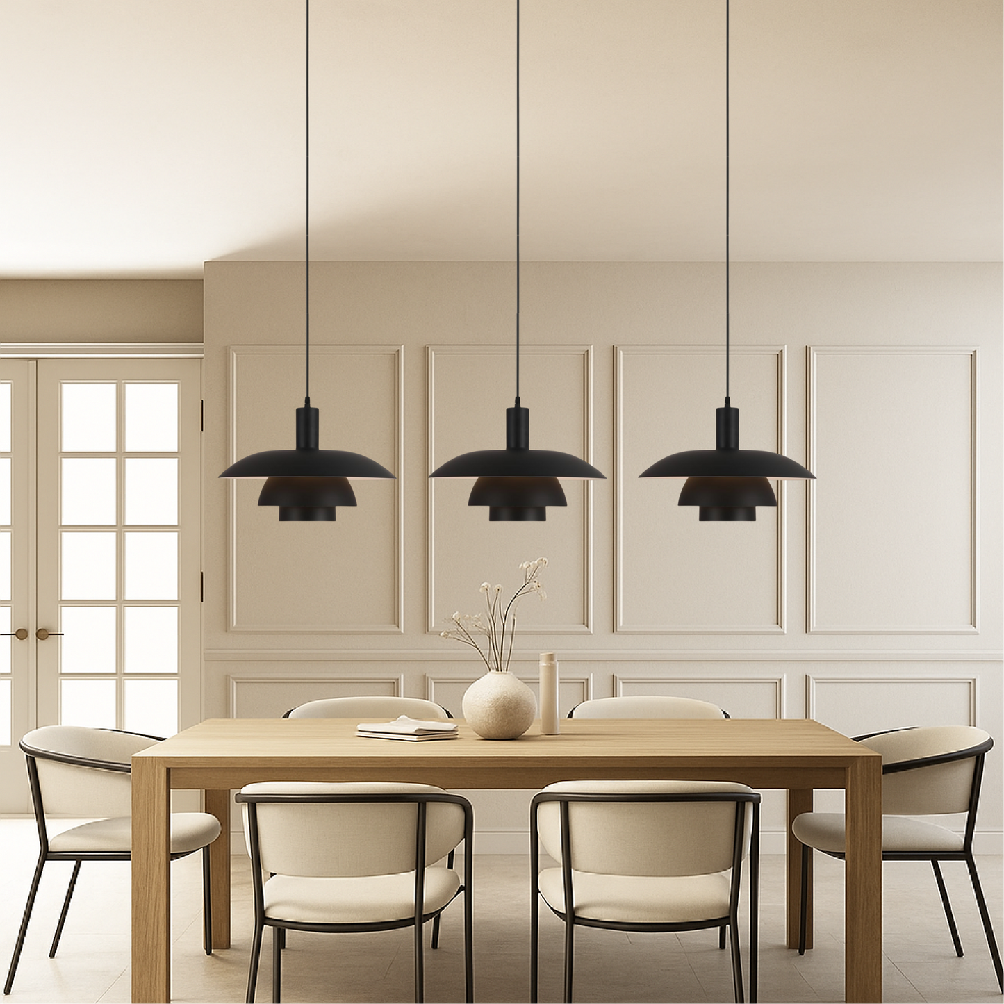 Danish Pendant Light | Scandinavian Elegance with LED Glow