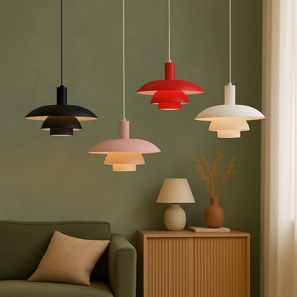 Danish Pendant Light | Scandinavian Elegance with LED Glow