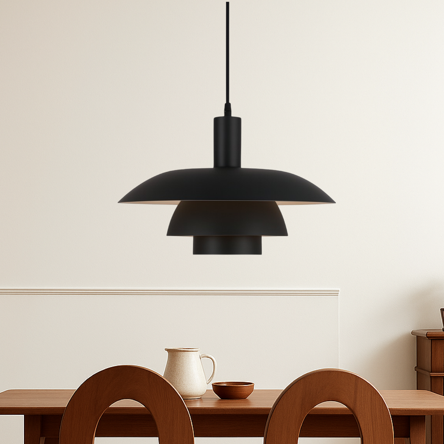 Danish Pendant Light | Scandinavian Elegance with LED Glow