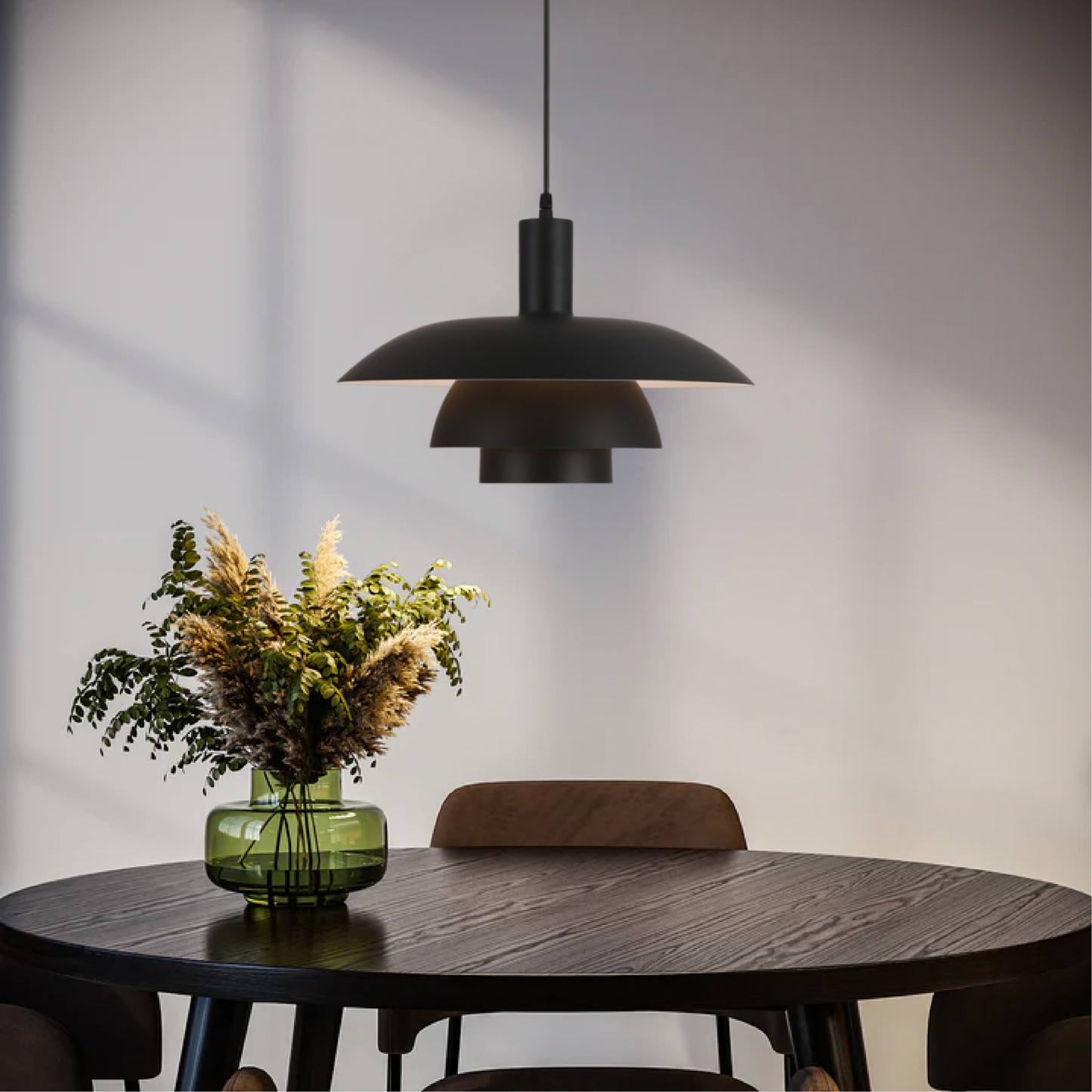 Danish Pendant Light | Scandinavian Elegance with LED Glow
