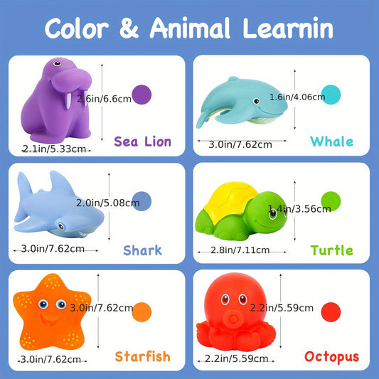 Floating Bath Toys for Toddlers | Safe, Colorful Animal Set