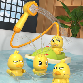 Floating Duck Bath Toy Set | Interactive Shower and Motorized Boat