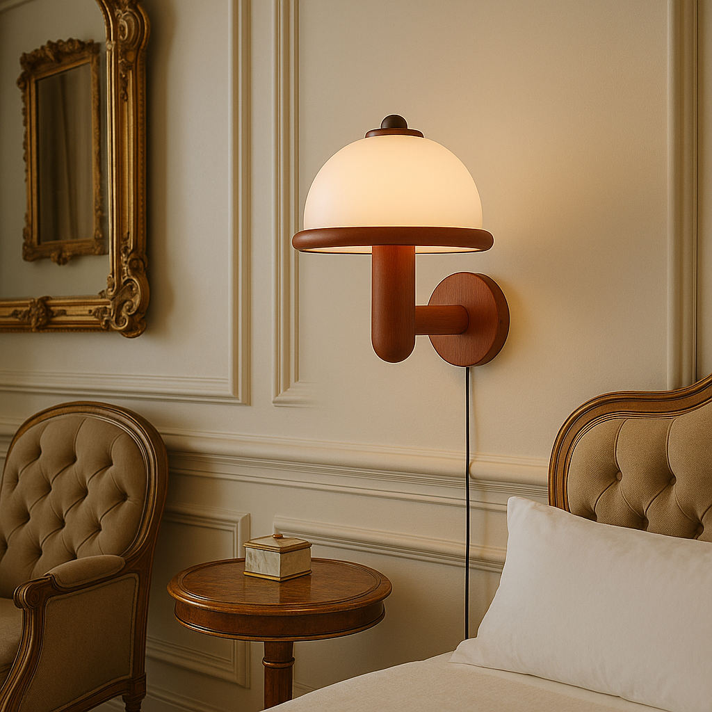Mushroom Wall Lamp | Modern Scandinavian Design with Warm Glow
