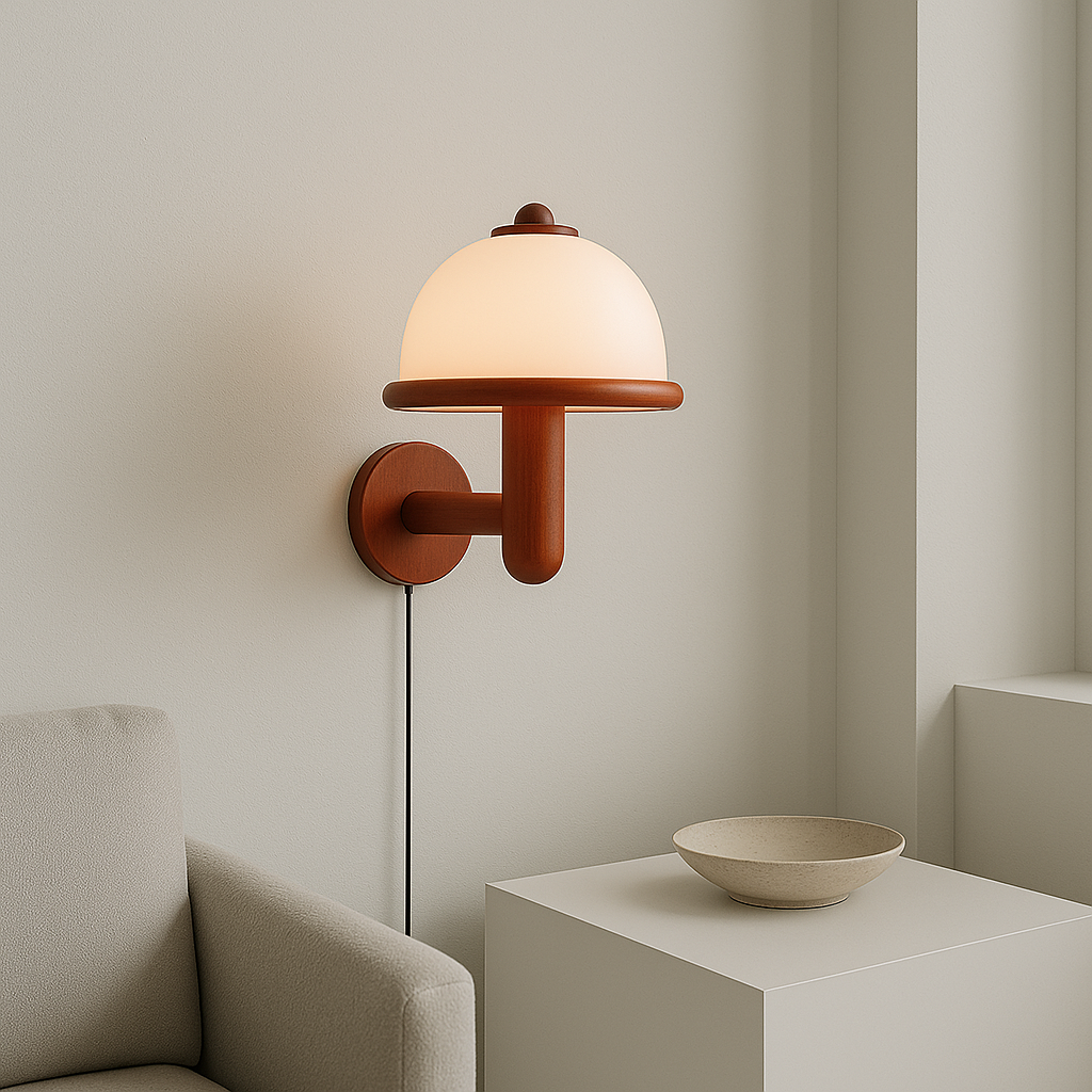 Mushroom Wall Lamp | Modern Scandinavian Design with Warm Glow