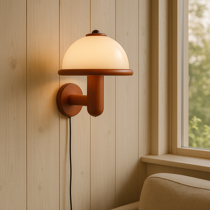 Mushroom Wall Lamp | Modern Scandinavian Design with Warm Glow