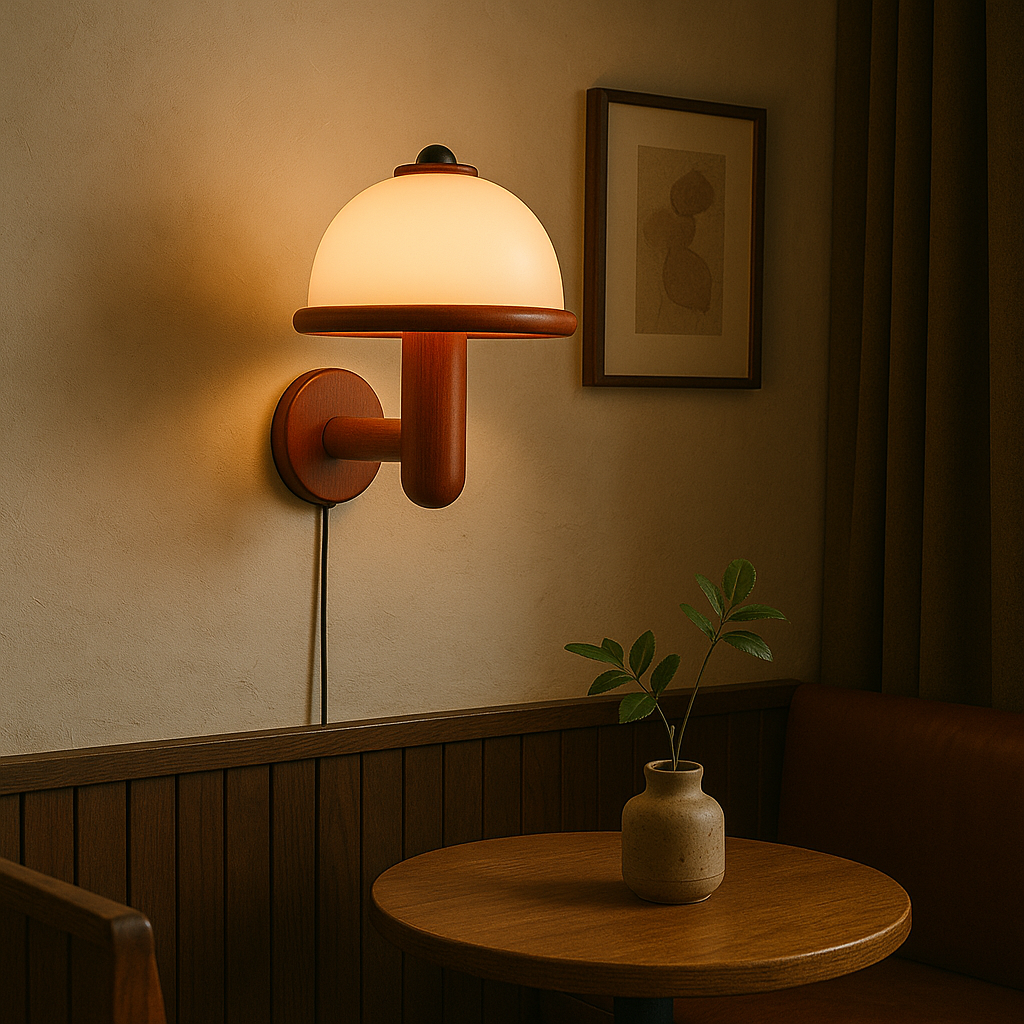 Mushroom Wall Lamp | Modern Scandinavian Design with Warm Glow