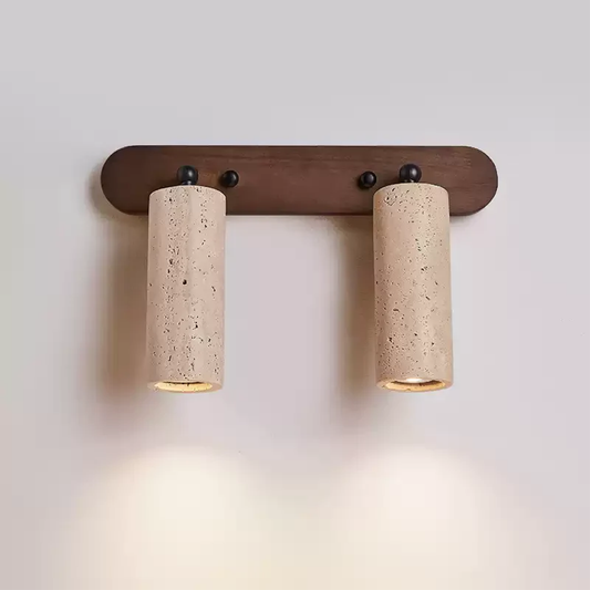 Travertine Wall Lamp | Adjustable LED Light Direction