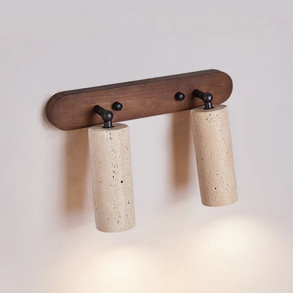 Travertine Wall Lamp | Adjustable LED Light Direction