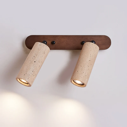 Travertine Wall Lamp | Adjustable LED Light Direction