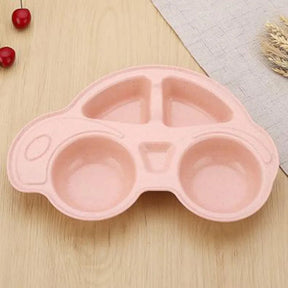 Kids Car Dinner Set | Eco-Friendly Divided Plate for Fun Meals