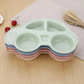 Kids Car Dinner Set | Eco-Friendly Divided Plate for Fun Meals