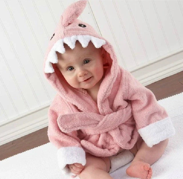 Baby Bathrobe for Toddlers | Soft Absorbent Cotton with Animal Design