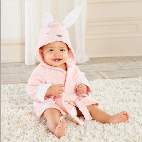 Baby Bathrobe for Toddlers | Soft Absorbent Cotton with Animal Design