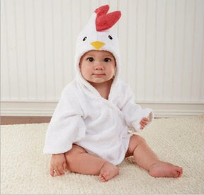 Baby Bathrobe for Toddlers | Soft Absorbent Cotton with Animal Design