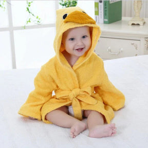 Baby Bathrobe for Toddlers | Soft Absorbent Cotton with Animal Design