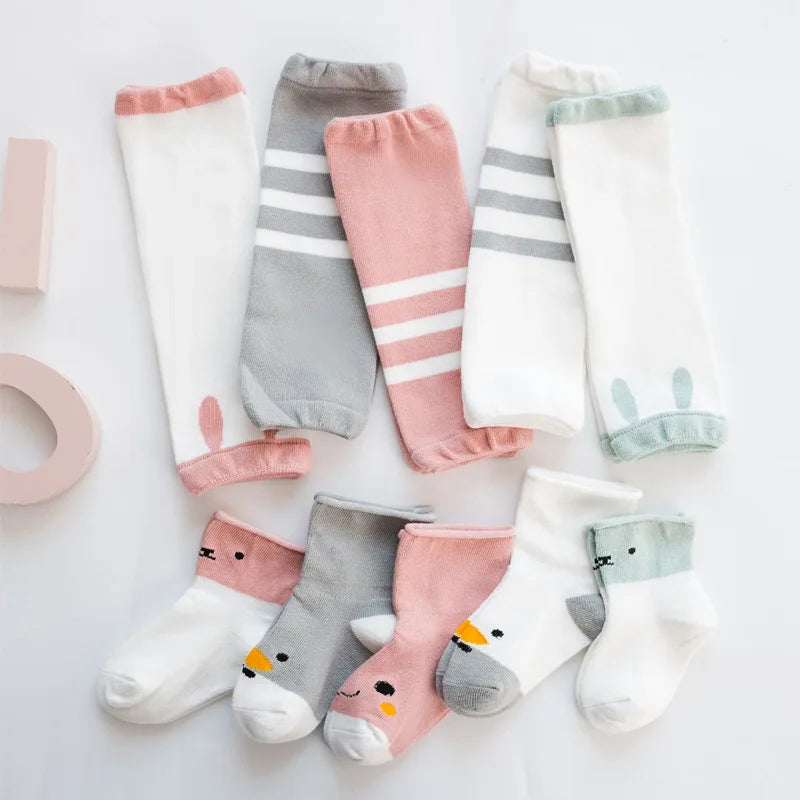 Baby Leg Warmers | Colorful Cartoon Designs for Comfort