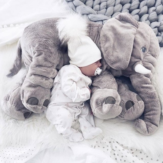 Plush Elephant Cuddle Pillow | Soft & Safe Snuggling Companion