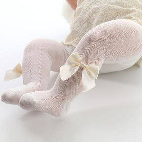 Baby Tights with Bow | Soft, Breathable Comfort for All Seasons