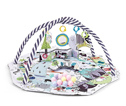 Baby Play Mat Set | 8-in-1 Soft Washable with Sensory Toys