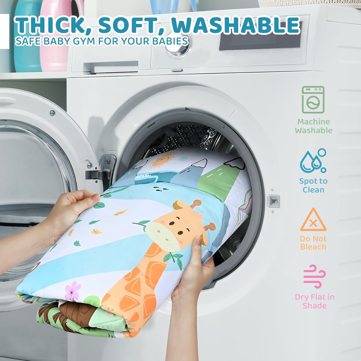 Baby Play Mat with Toys | Soft, Breathable, Washable Design