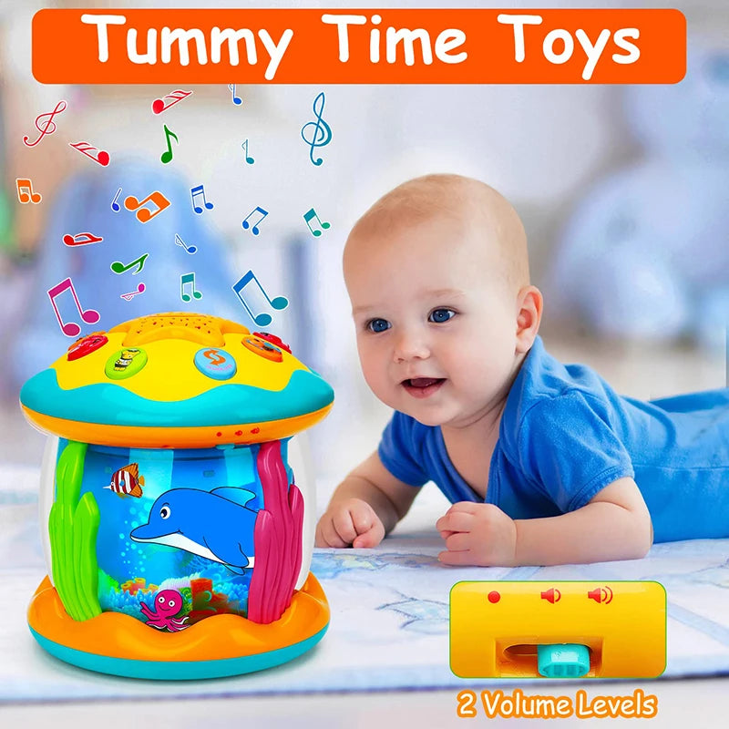 Ocean World Tummy Time Projector | BPA-Free, Portable Sensory Device