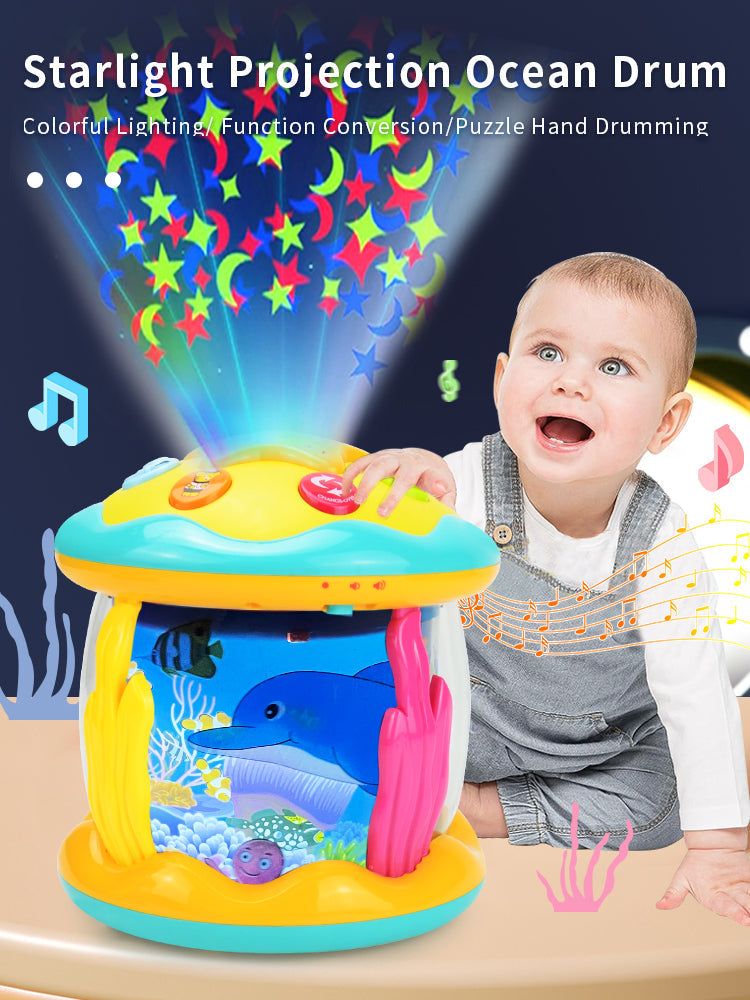 Ocean World Tummy Time Projector | BPA-Free, Portable Sensory Device